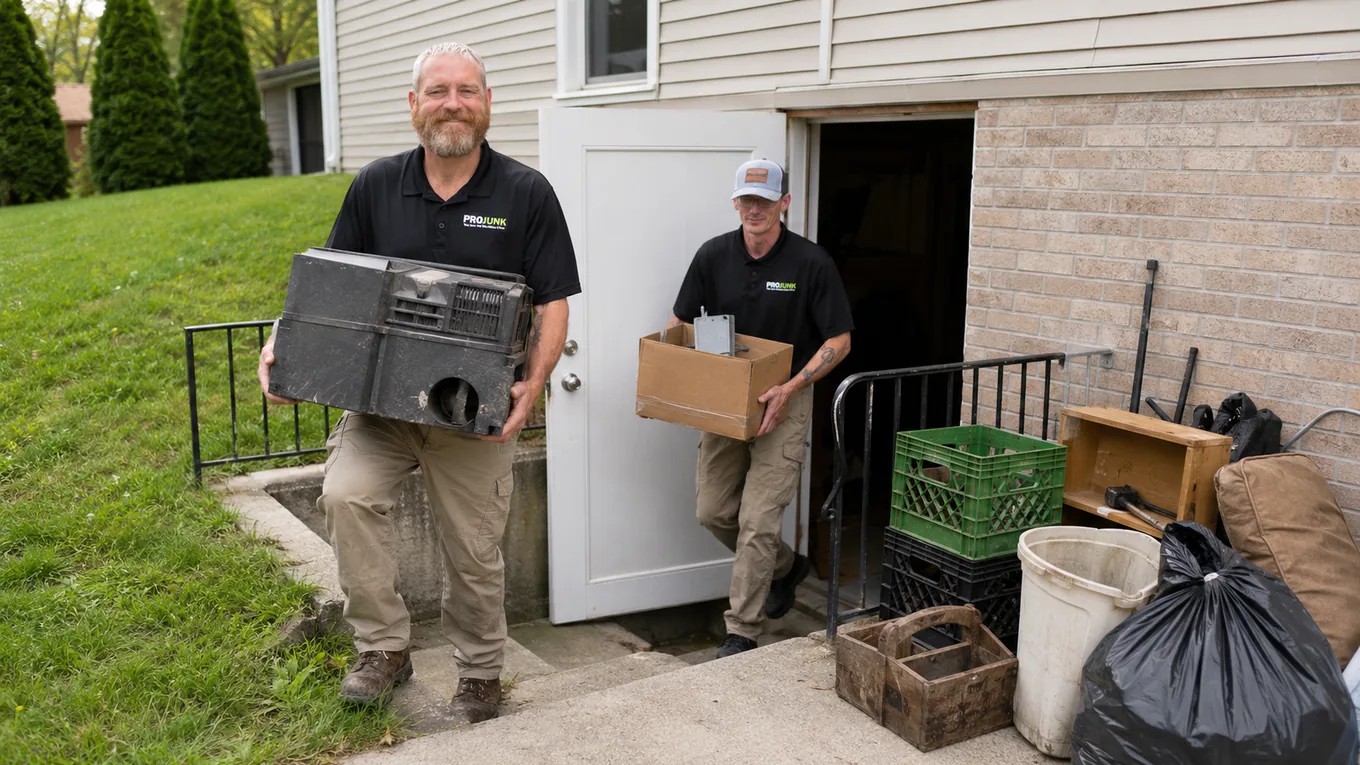 Basement cleanout in Louisville, KY