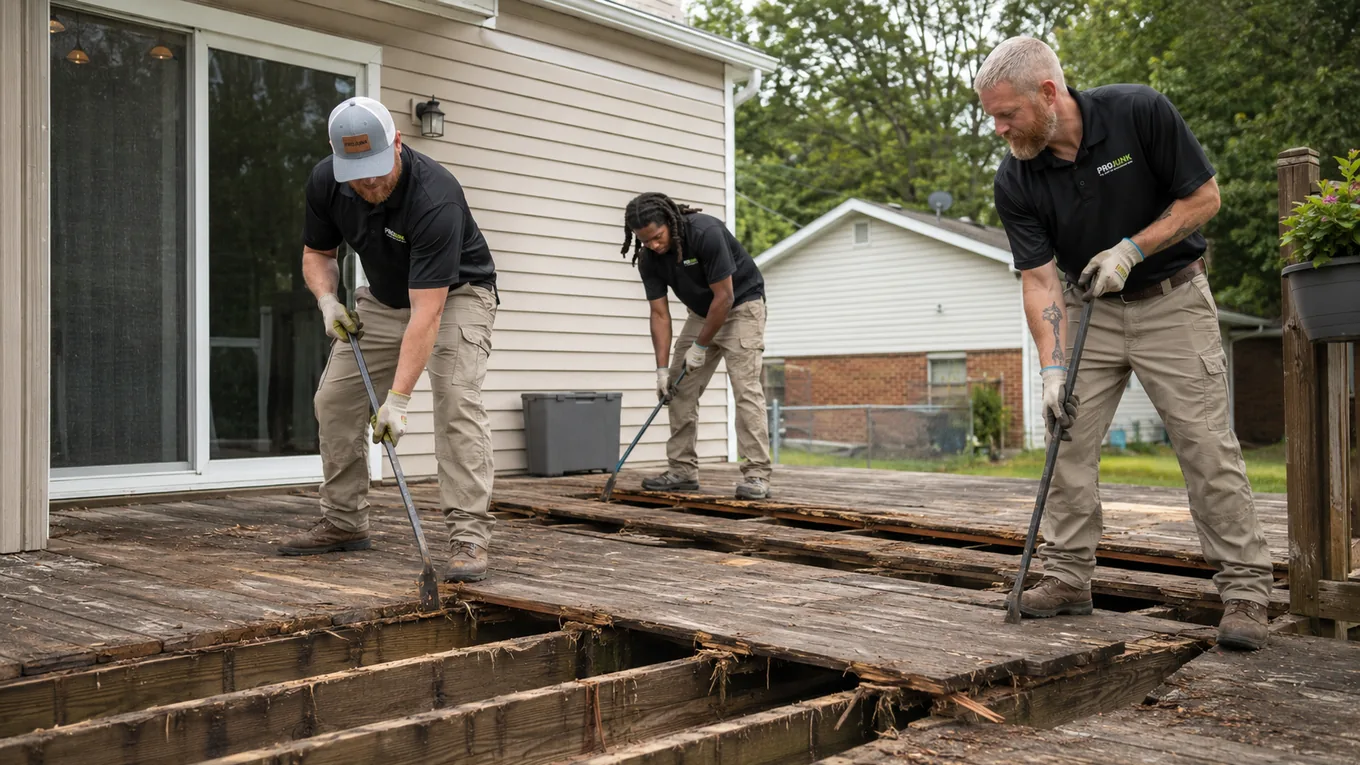 Deck demolition in Prospect, KY