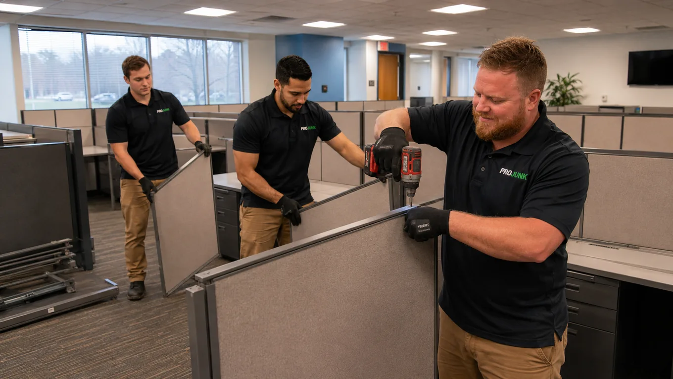 PROJUNK crew on a electronics removal job